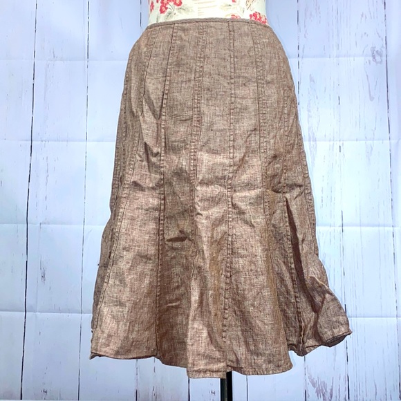 329. Mario Serrani 100%linen knee length skirt size 8 - Picture 1 of 10